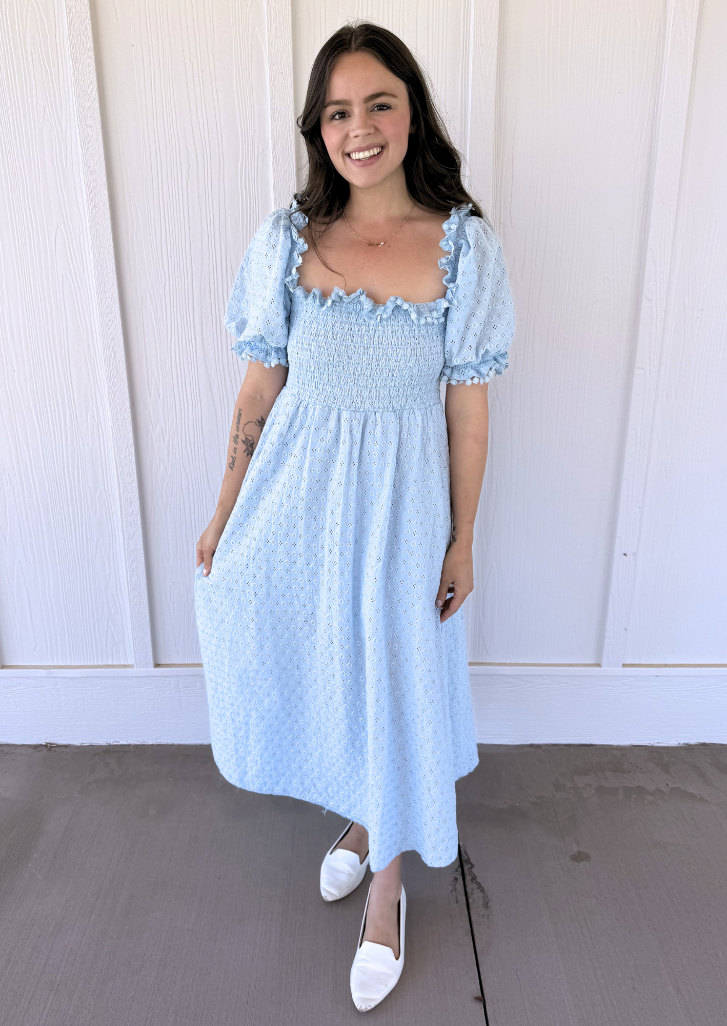 green emerald velvet dress White Embroidered Cotton Dress – VITA GRACE main image 0
